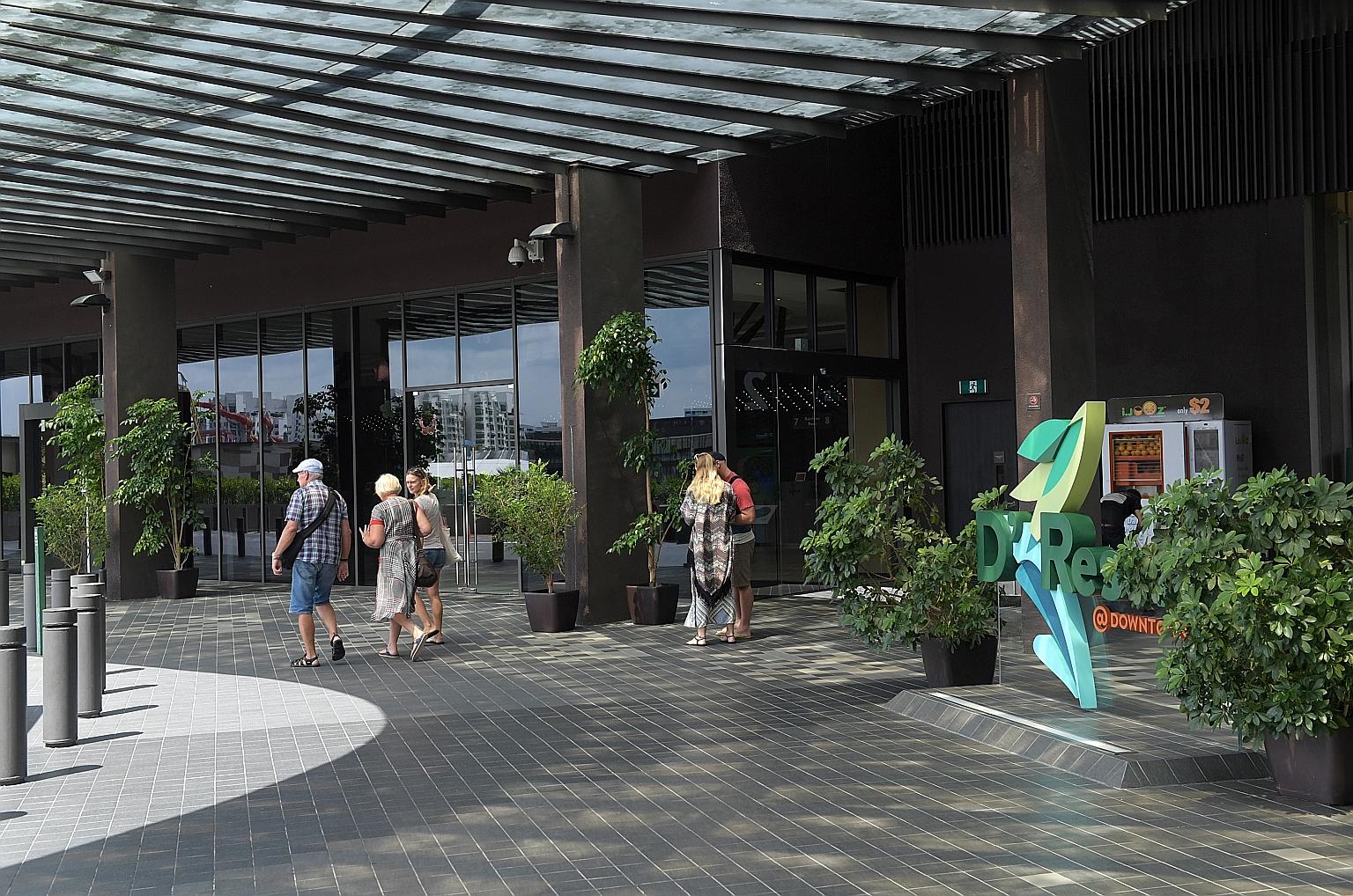 Above: D'Resort @ Downtown East, with its waterpark attraction, seems to be pulling in the most tourists. NTUC members and Singaporeans still make up about 80 per cent of school holiday and peak period stays, says NTUC Club's director of integrated w