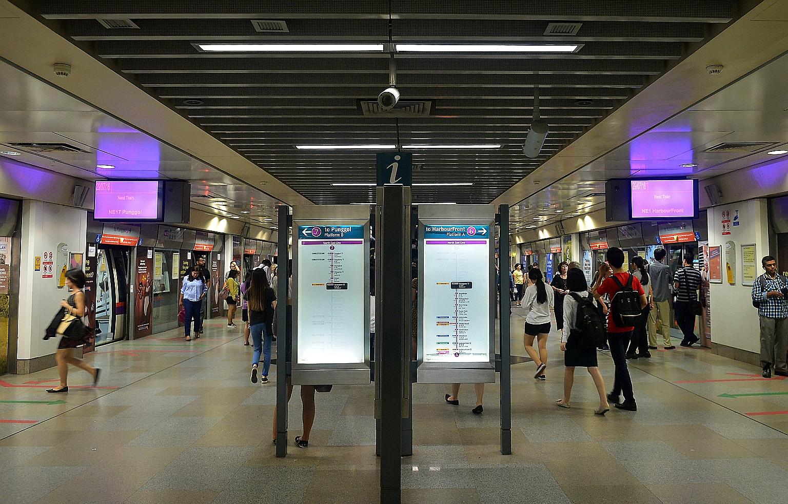 Serangoon MRT station on the North East Line, run by SBS Transit. The firm's revenue rose 16.1 per cent to $1.38 billion for the 12 months to Dec 31, largely because of higher fees earned with the start of the Seletar bus package in March and the Buk