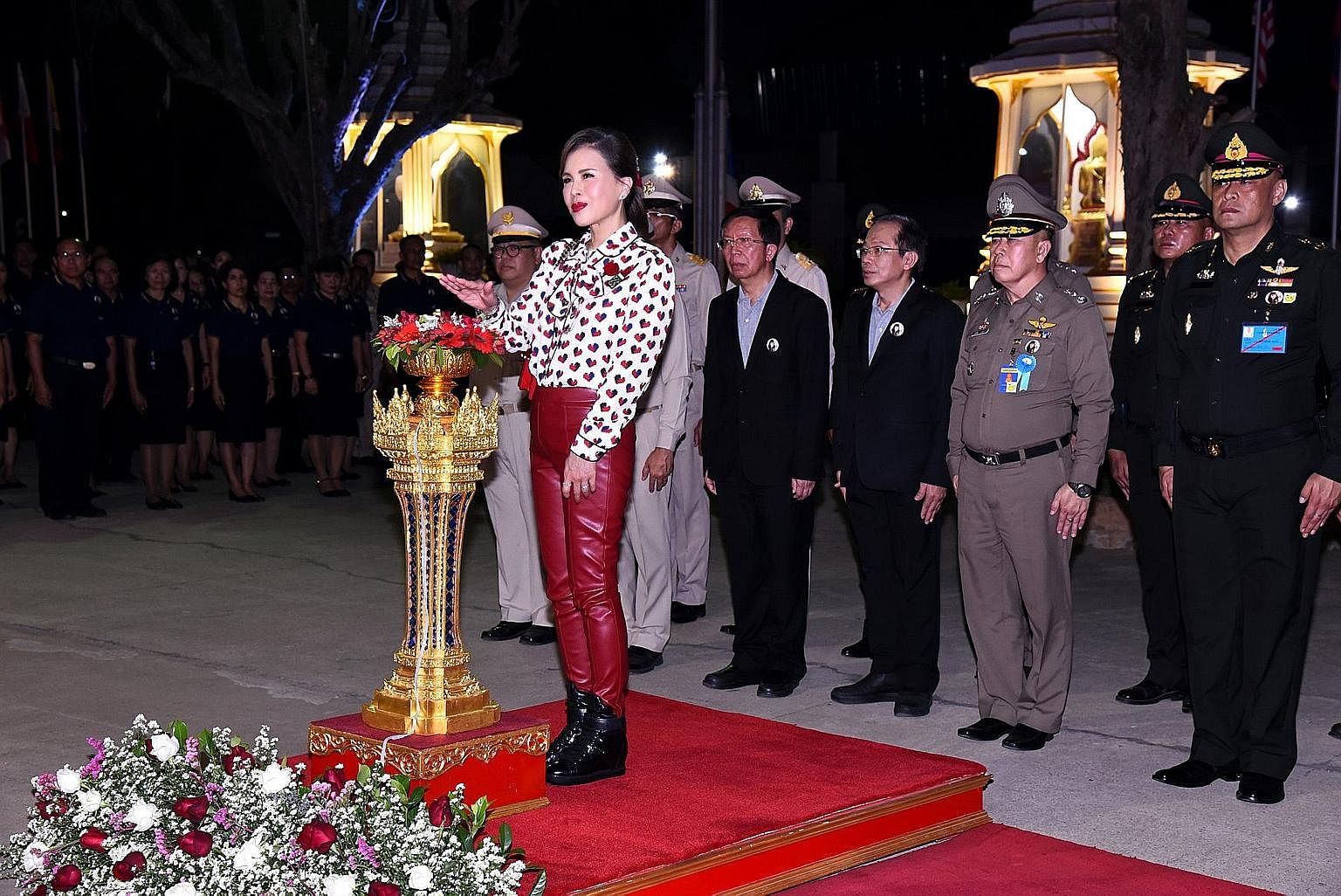 Princess Ubolratana Rajakanya officiating at the opening of a centre for the To Be Number One anti-drug and youth development project at Phichit Pittayakom school on Thursday.