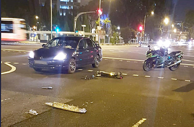 E-scooter rider taken to hospital after accident with van in Woodlands ...