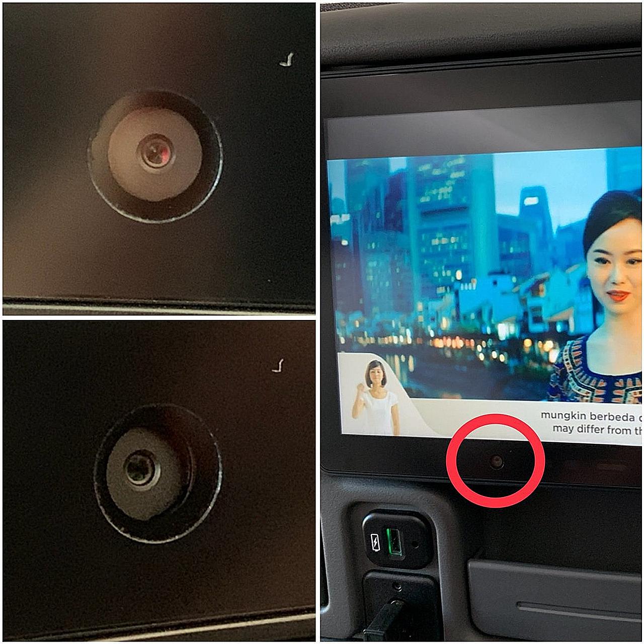 Passenger Vitaly Kamluk spotted the camera in the in-flight entertainment system on a recent Singapore Airlines flight.