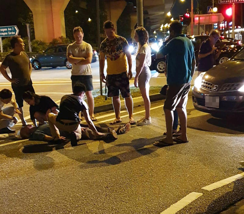 72-year-old pedestrian hit by car while crossing Serangoon road ...