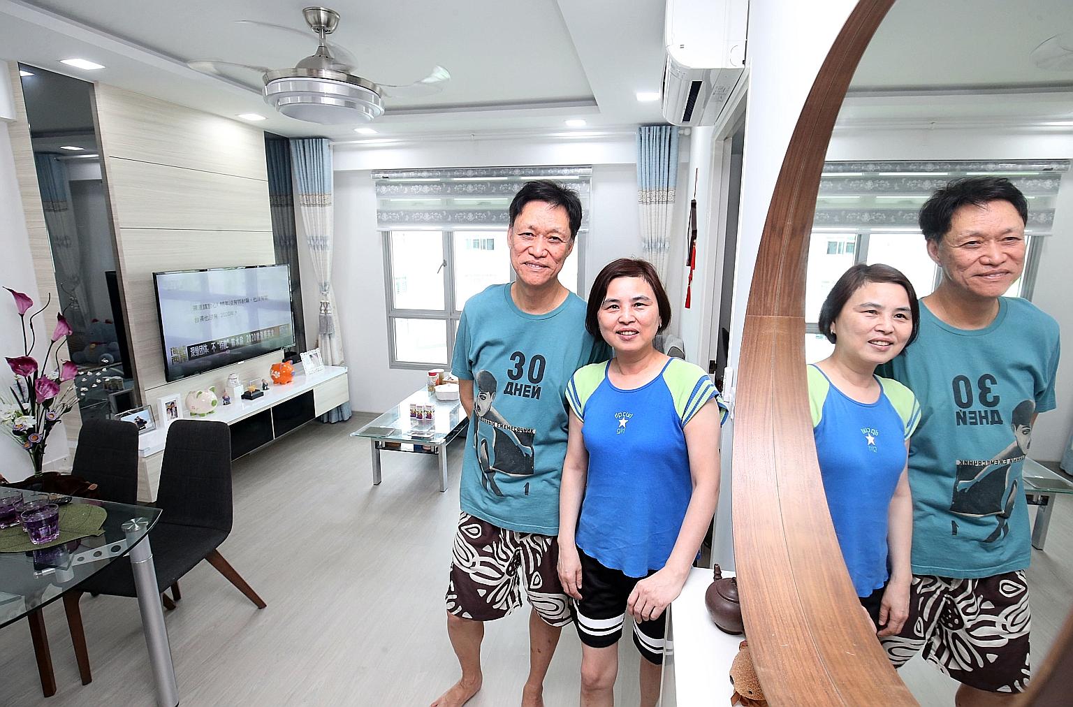 Mr Tan Hiok San, 68, and his wife Chen Yuxian, 58, downsized from their three-room flat in Chai Chee to a two-room flat with a 45-year lease. They paid $120,000 for it.