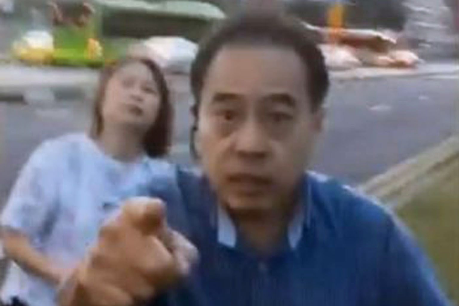 A video of the incident, involving this couple and a 15-year-old cyclist, was uploaded to Facebook group SG Road Vigilante by the teen.
