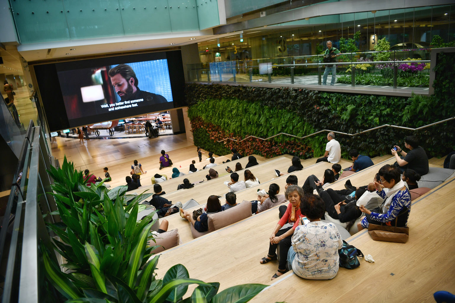 The revamped Basement 2 has an atrium space, ST3PS, that can host more than 200 people and features a 6m by 3.5m high-definition screen. It will show free daily movie screenings and live football matches.