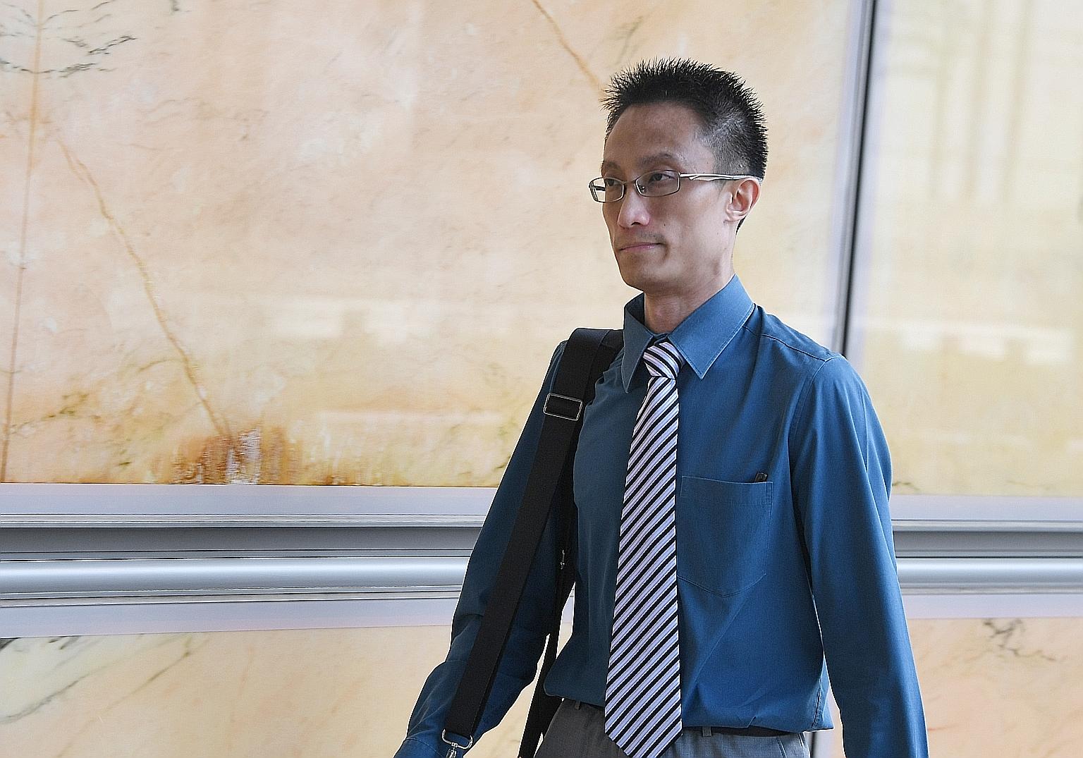 Ler Teck Siang arriving at the High Court yesterday. The judge rejected his explanations, saying they were "creative but baseless and, in part, illogical".