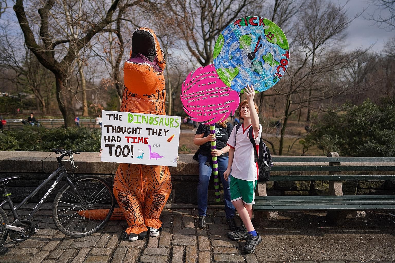 Schoolchildren in Hong Kong were among the million students across the globe who skipped school to demonstrate last Friday, calling for stronger action on climate change. "If we let climate change go on, we won't have a future," says Luna Uribe (left