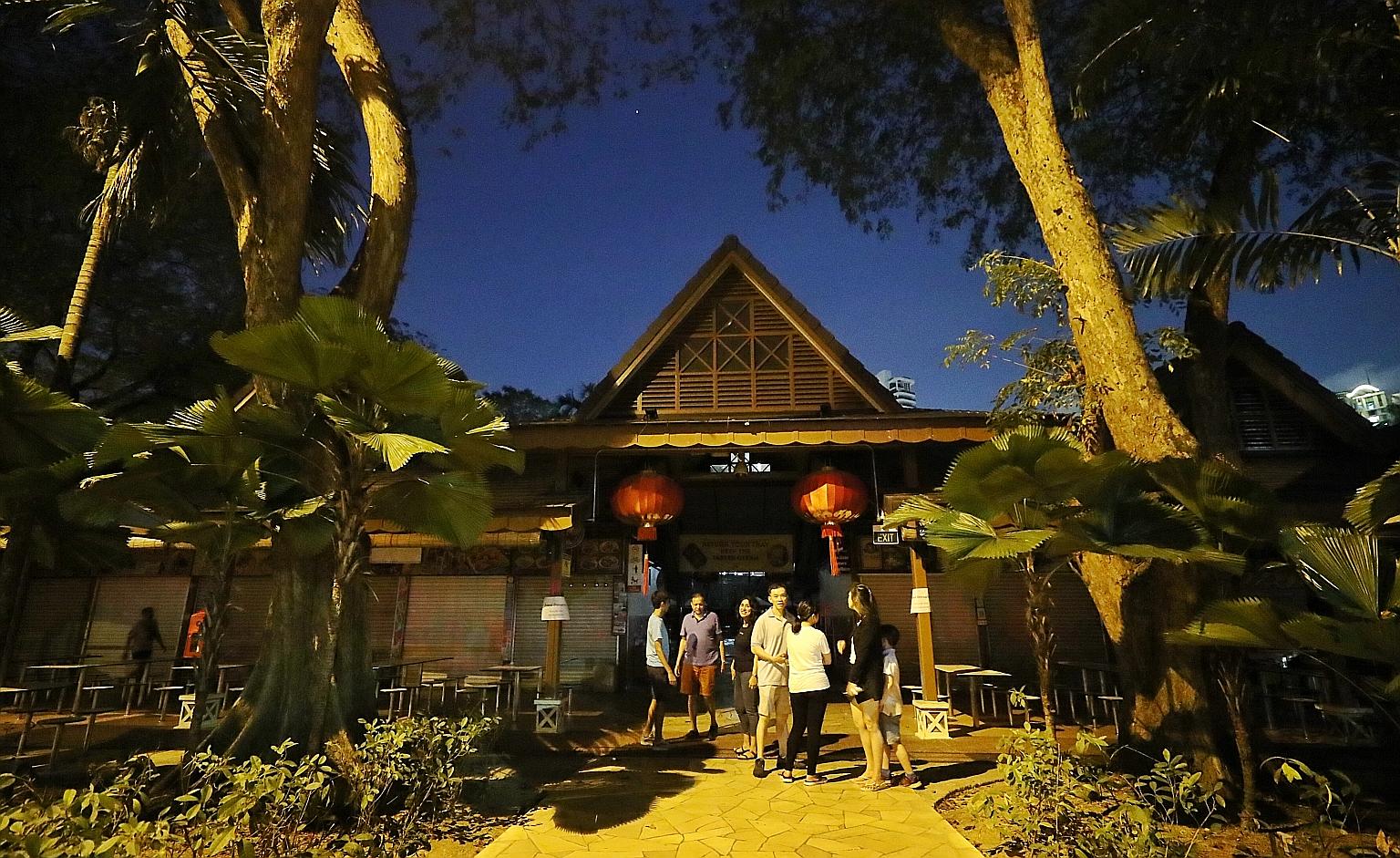 The fire at Newton Food Centre's electrical switch room yesterday morning, and the subsequent power disruption, meant stalls had to close for the day. There were no reported injuries and the cause is being investigated.