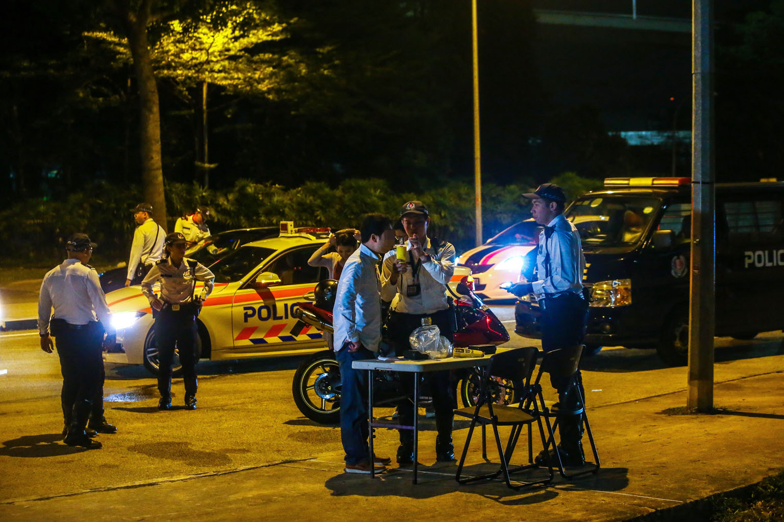 Traffic Police conducting an anti-drink driving operation in Republic Boulevard. Industry players say it is not unusual for victims to make large medical claims to offset the property damage caused by drink drivers.