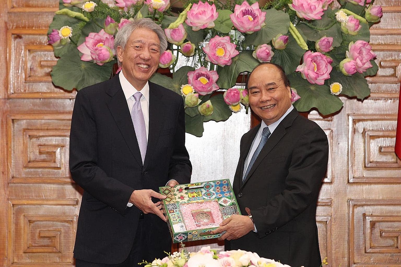 Mr Teo Chee Hean, in his Facebook post, said he "had a good and substantive discussion with PM Nguyen Xuan Phuc", and that "PM Phuc even spent some time studying economics at NUS in the early 1990s".