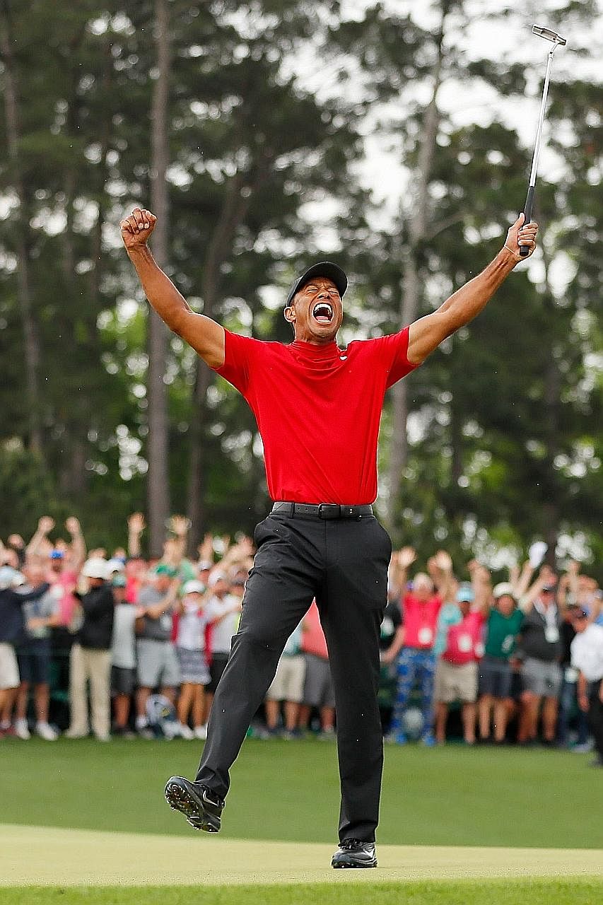 Tiger Woods is still a game changer. The man who transformed golf with his first Masters victory in 1997 is again a Major champion, 11 years after his last triumph in one of golf's four storied tournaments. Clad in red - always his colour of choice f