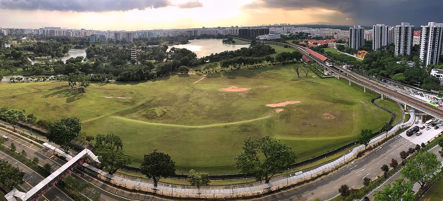 While residents cheer the move to turn this 7ha plot of land next to the Chinese Garden MRT station into an integrated tourism development, some worry about noise pollution or the area's parks being disturbed. ST PHOTO: KEVIN LIM