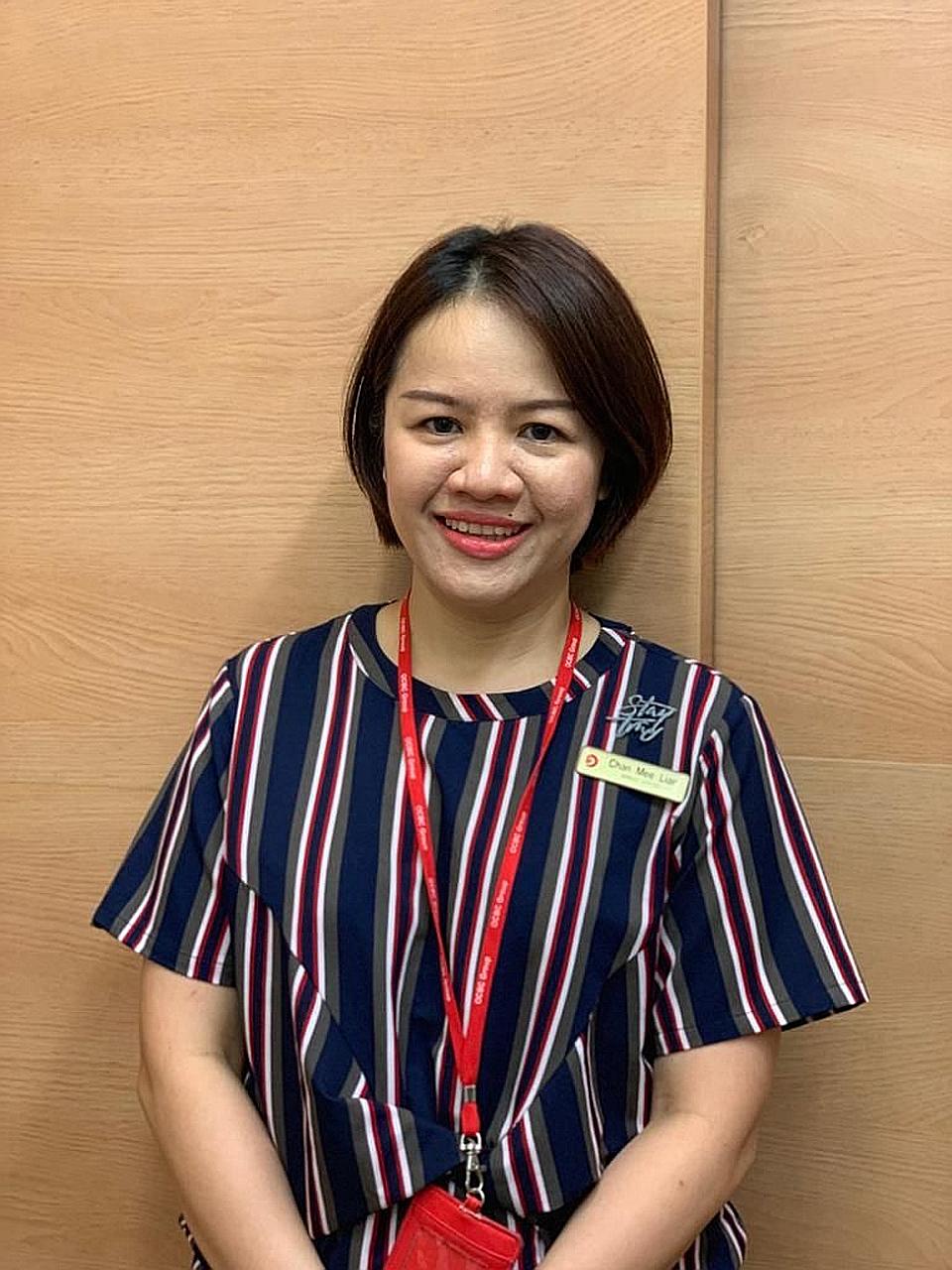 Ms Chan Mee Lian, who has worked in finance for 24 years, said she was suspicious when the customer refused to reveal the purpose of her transactions. PHOTO: OCBC BANK