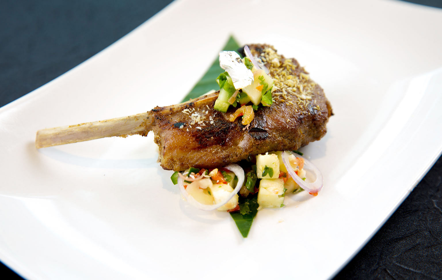 One of the star items is the Rendang Style Lamb Rack with Honey Pineapple Kerabu Salsa.