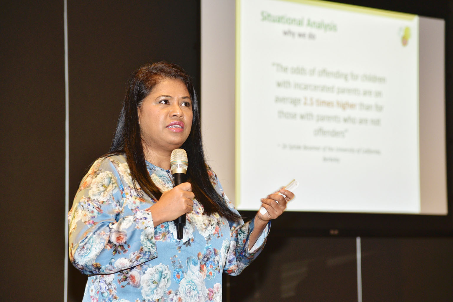 Ms Saleemah Ismail heads a non-profit group that records female inmates reading books and visits their children to play the recordings.