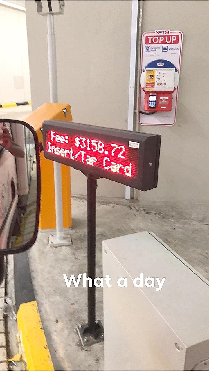 A delivery driver racked up a parking charge of more than $3,100 at Jewel Changi Airport last Wednesday, after his previous exit two weeks ago was not recorded.