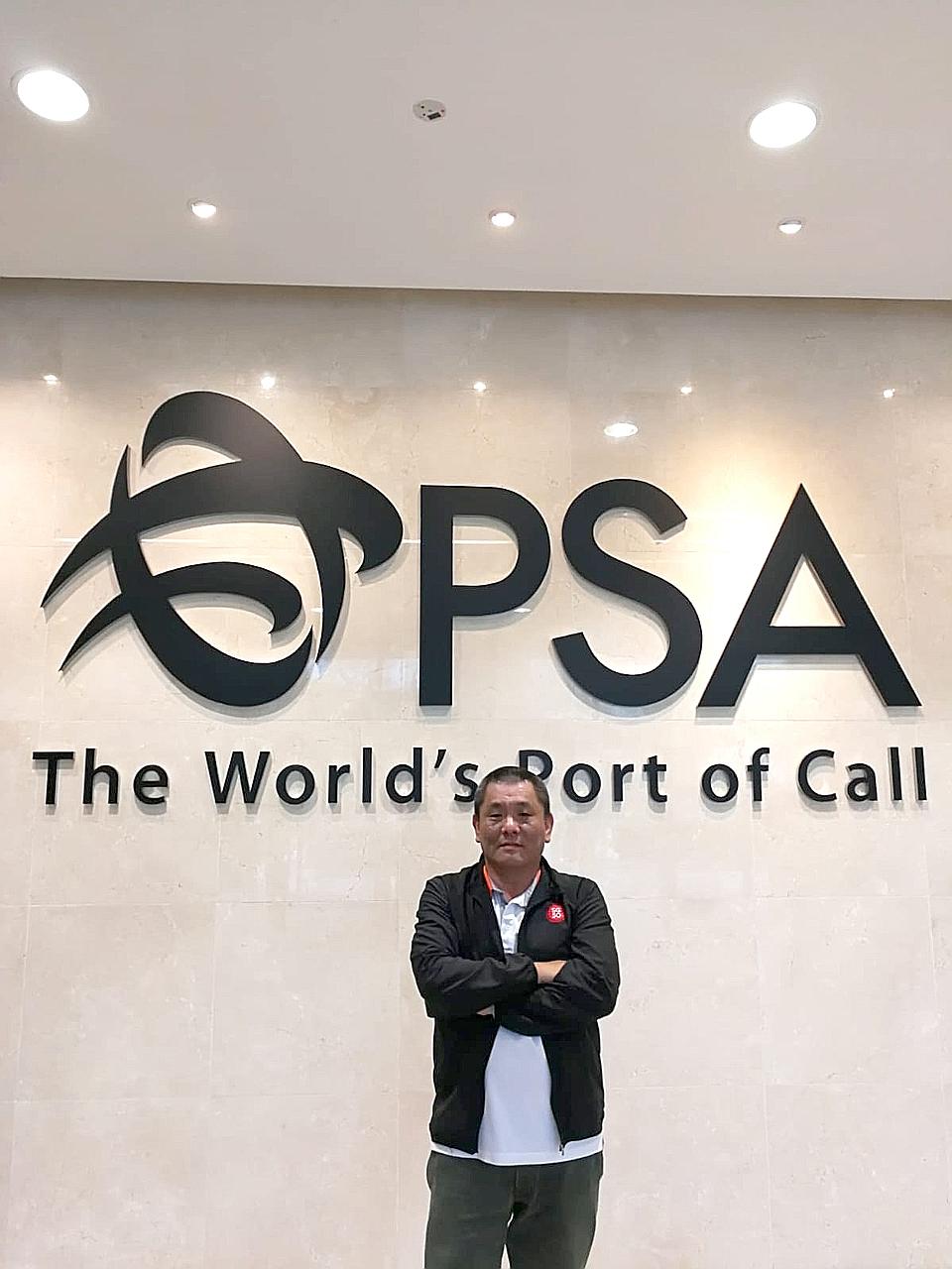 Mr Lim Chin Chye took up a professional conversion programme to learn to handle automated cranes.