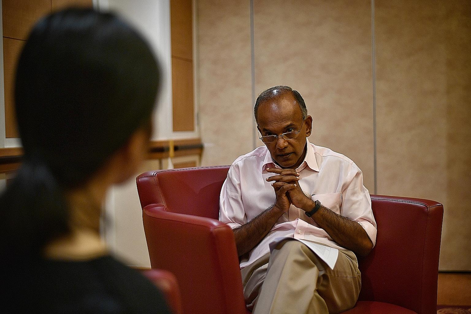 Home Affairs and Law Minister K. Shanmugam, in an interview with The Straits Times on Thursday, said the Protection from Online Falsehoods and Manipulation Bill will not affect most people as it does not apply to people who forward fake news without