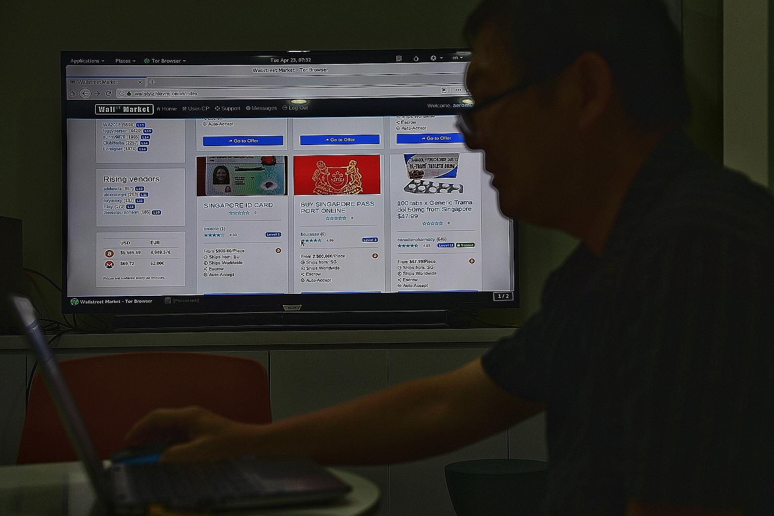 A computer forensics expert working at technology-based risk consultancy TRS Forensics. Experts urge Internet users to practise good cyber-hygiene habits, such as updating their software regularly for security patches, using different passwords for v