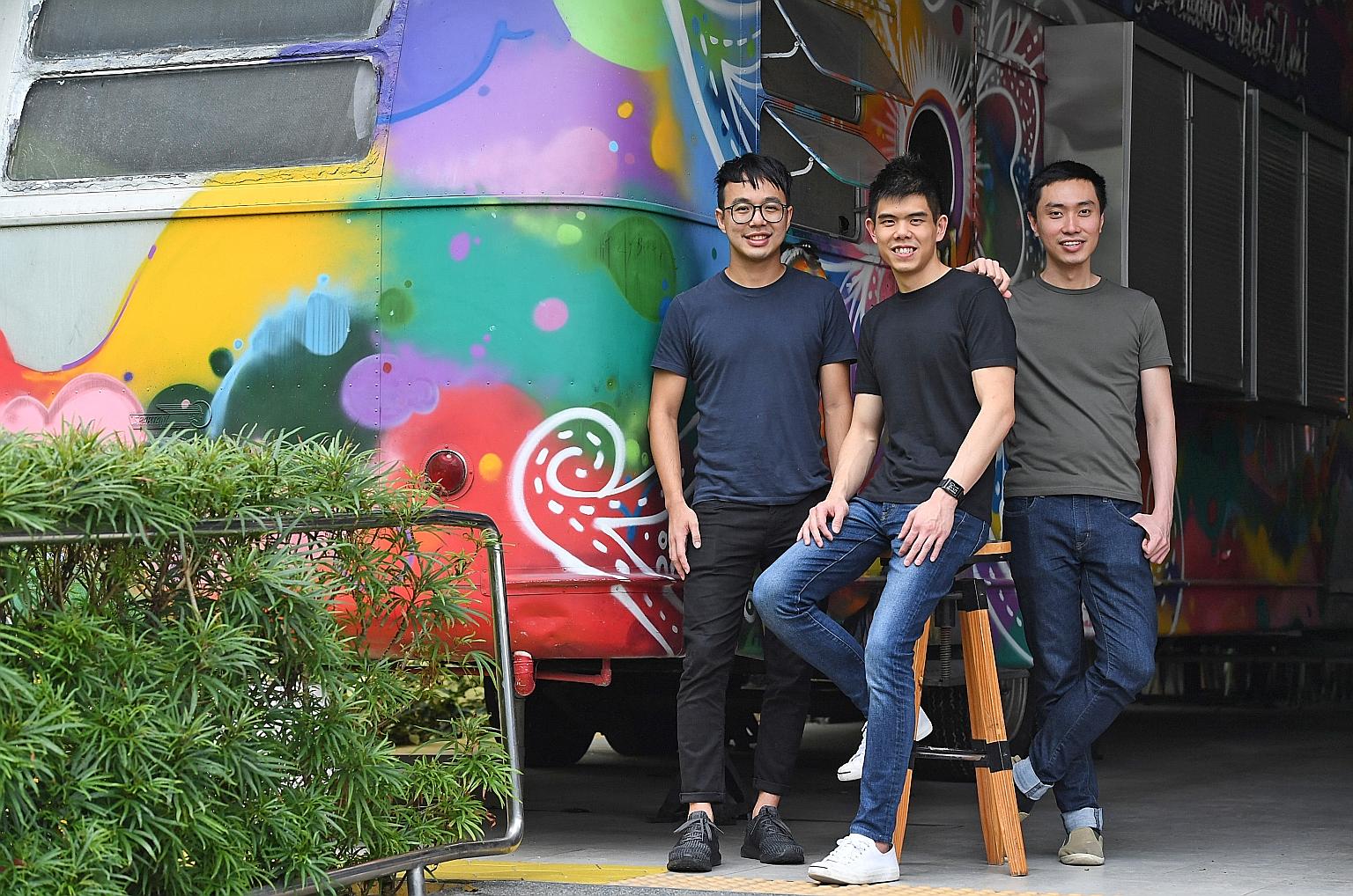 In 2012, three friends (from left) Marcus Tan, Quek Siu Rui and Lucas Ngoo launched the Carousell app, which allows users to buy and sell on their smartphone things they no longer want. Carousell has a presence in seven markets across Asia, and gets 