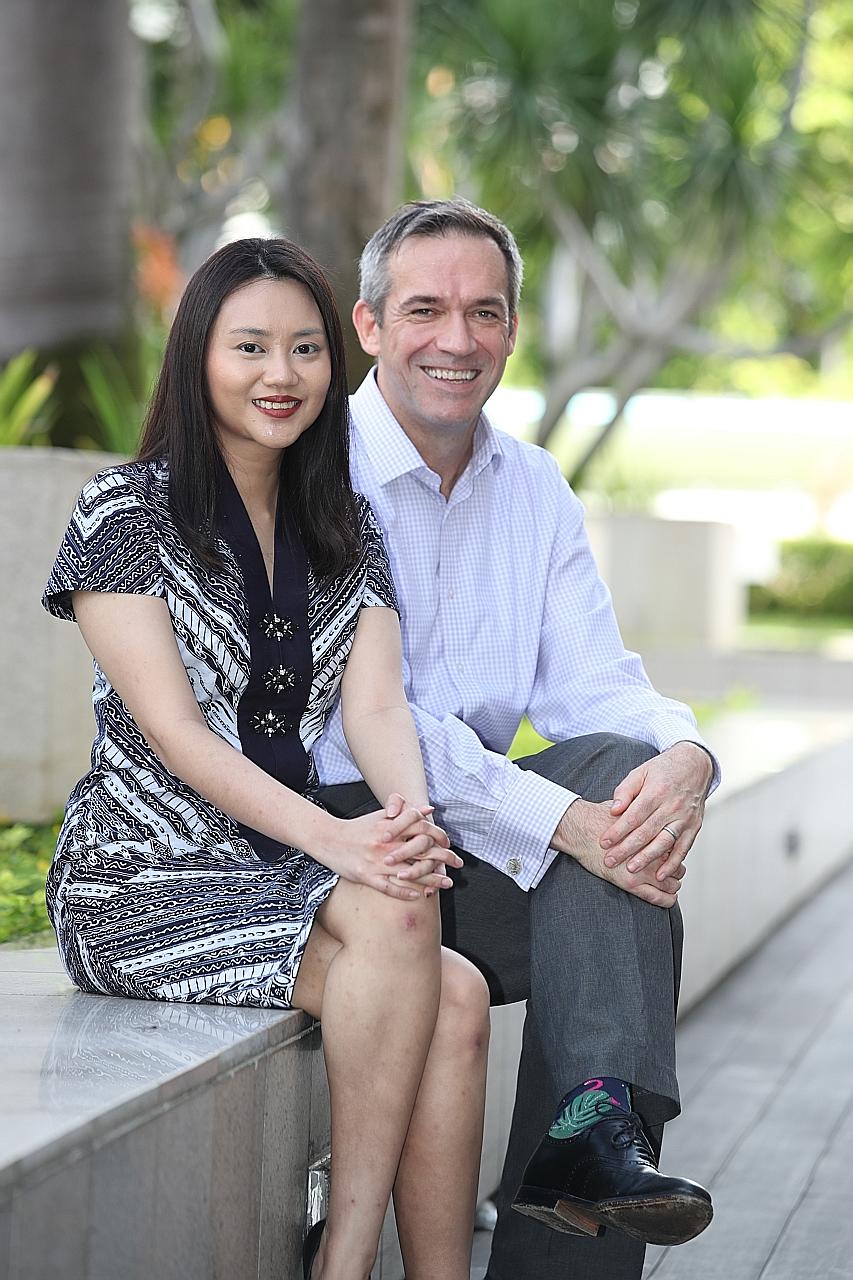 Dr Anissa Widjaja, a senior research fellow at Duke-NUS' Cardiovascular and Metabolic Disorders Programme, with Professor Stuart Cook, the programme's director. Duke-NUS Medical School, National Heart Centre Singapore and biotechnology company Enleof