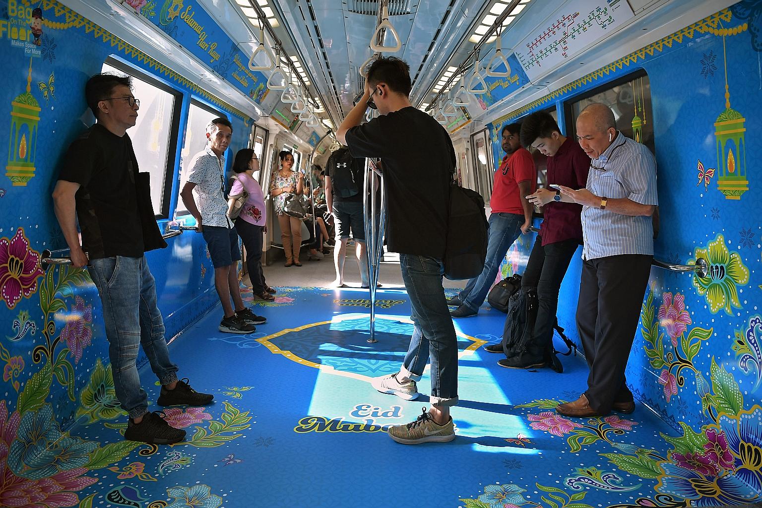 The Hari Raya-themed trains and buses will run until July 3, and are a collaboration between the Land Transport Authority and the Kembangan-Chai Chee and Geylang Serai wards under Marine Parade GRC, as well as public transport operators SBS Transit a