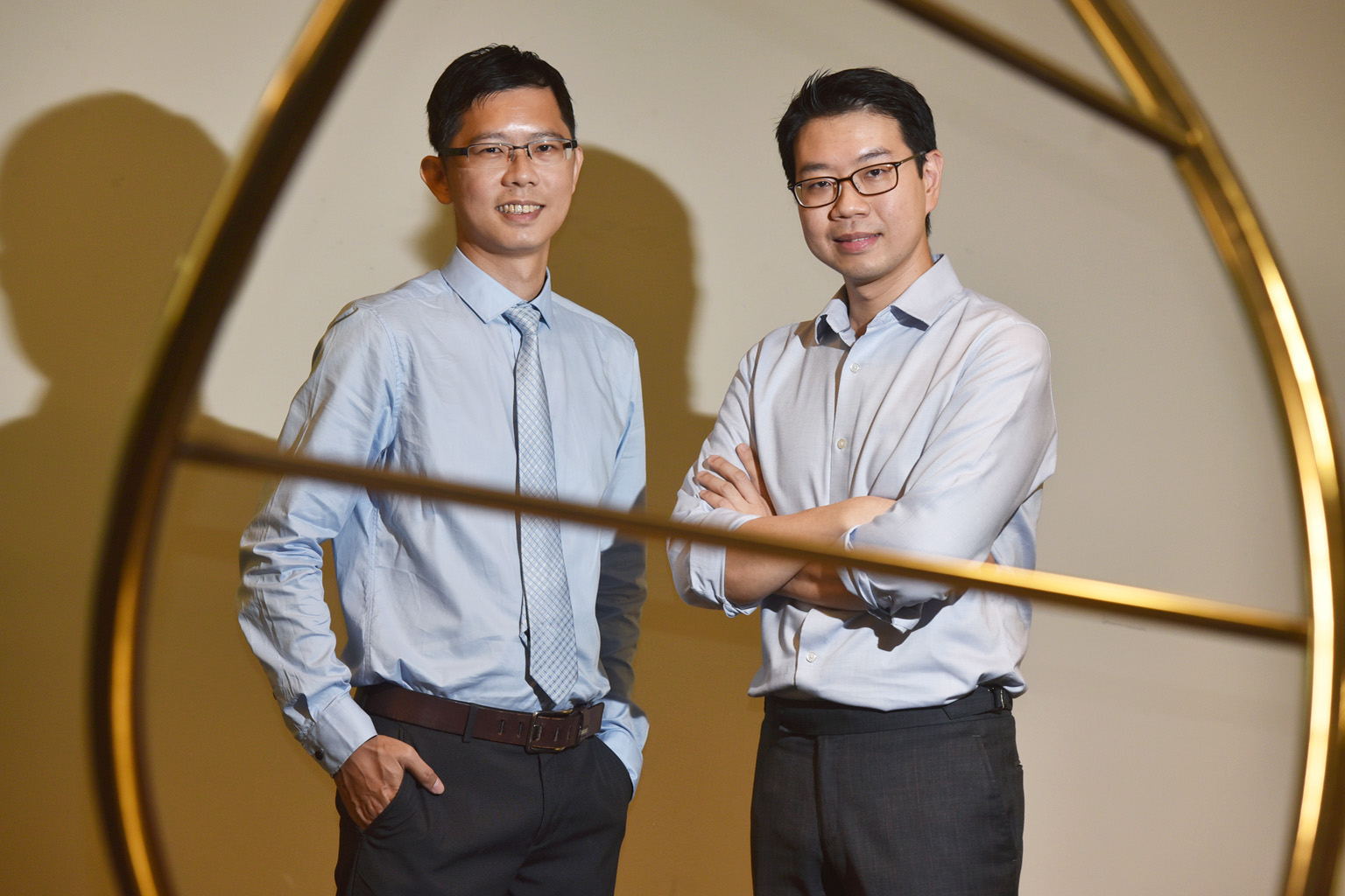 Dr Tam Wai Leong (left) from the Genome Institute of Singapore and Dr Daniel Tan from the National Cancer Centre Singapore are part of the team that found the role of a type of amino acid in cancer.