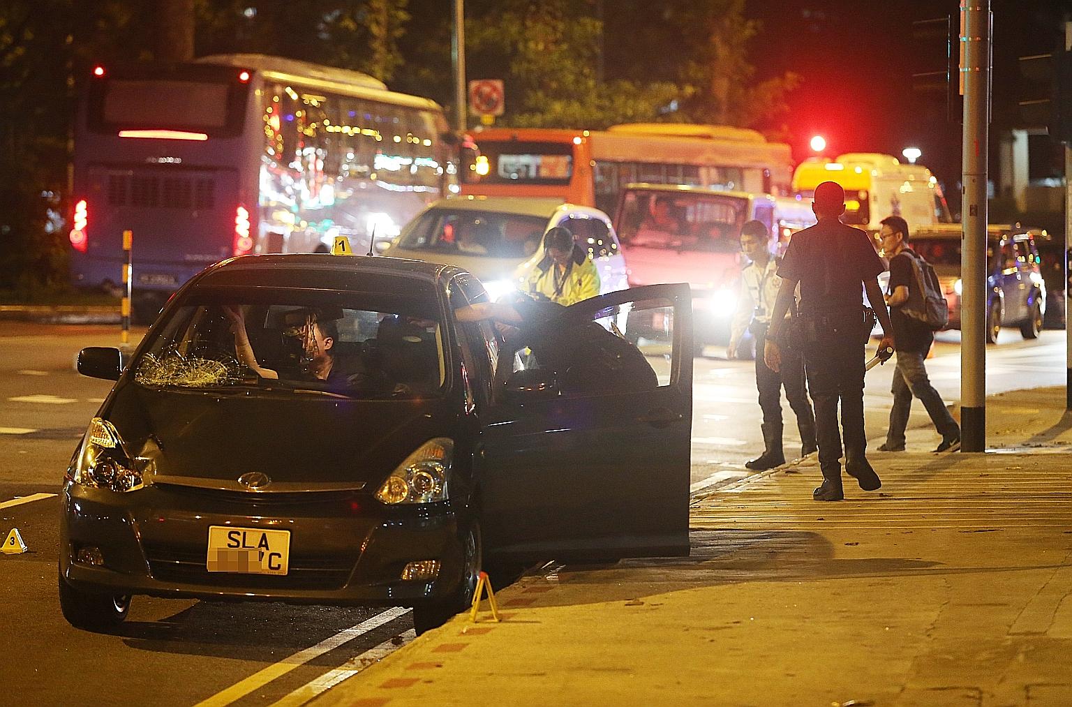 The accident took place in Jurong East Avenue 1 on Wednesday evening. Police said the 56-year-old driver of the vehicle involved is assisting in investigations.