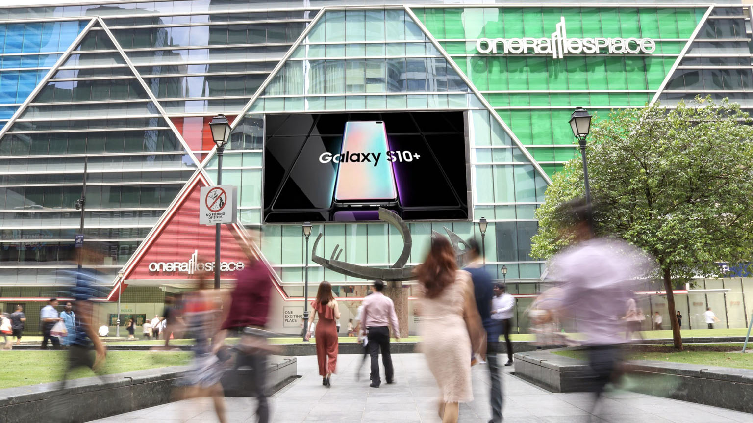 One Raffles Place will have a new 100 sq m mega LED screen installed later this year in a partnership with SPHMBO.