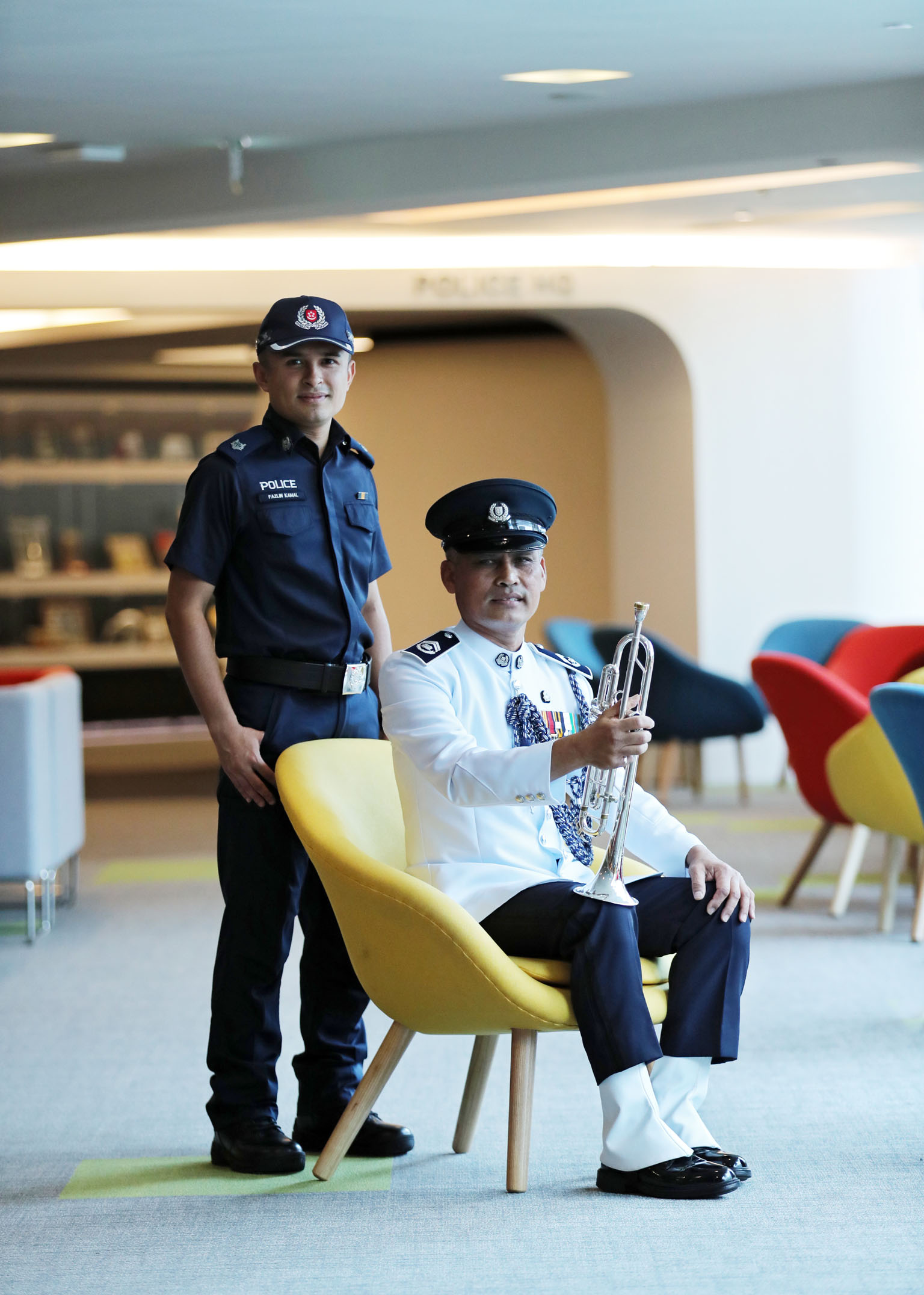 Assistant Superintendent Mohamad Fazlin Mohamad Kamal was inspired by his father, Station Inspector Mohamad Kamal Abdul Rahman, who has served in the Singapore Police Force for 41 years, to join the force.