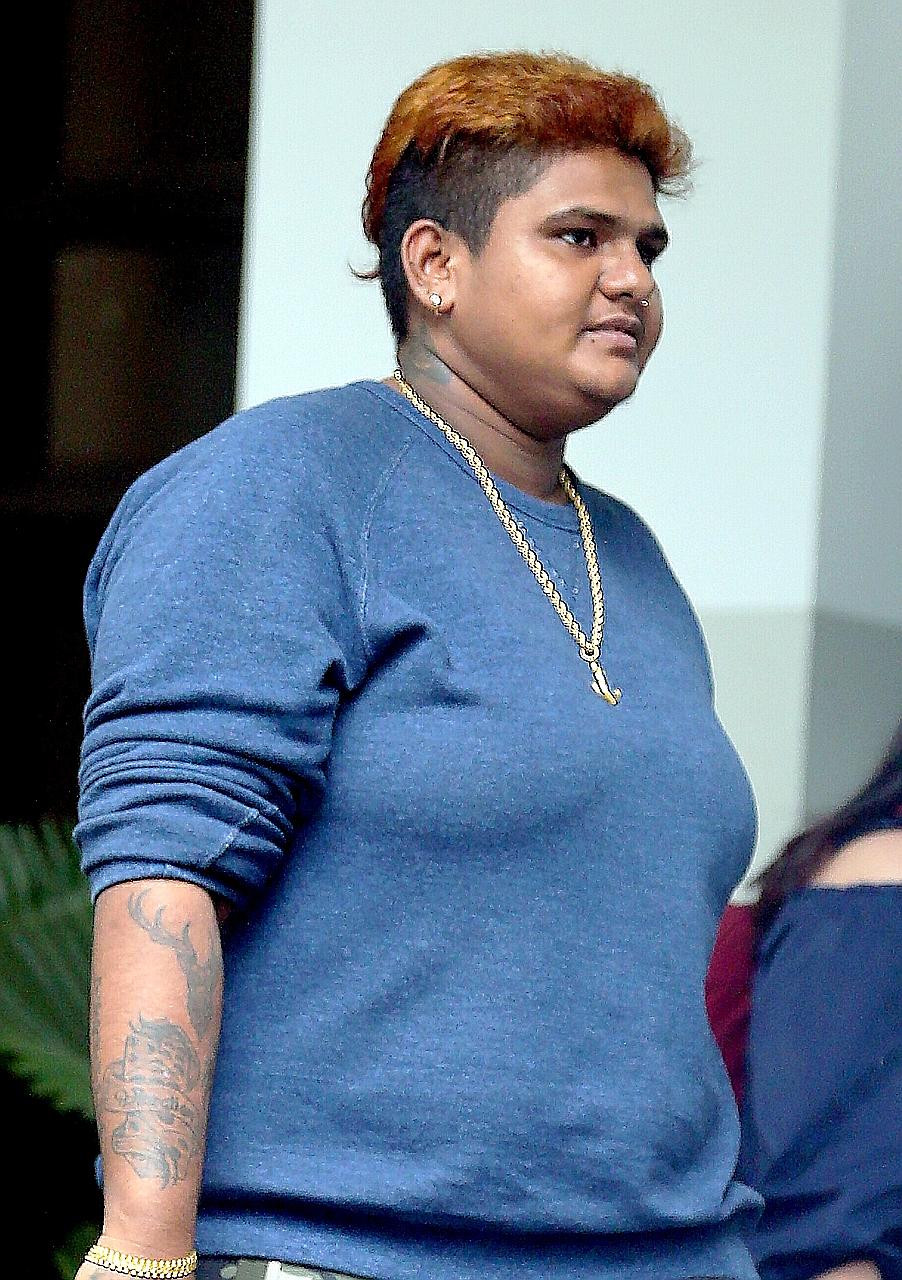 Resshmi B. Rasmi was jailed for three months yesterday for attacking a police officer as he was trying to question her and several others at Orchard Towers shopping centre last October.