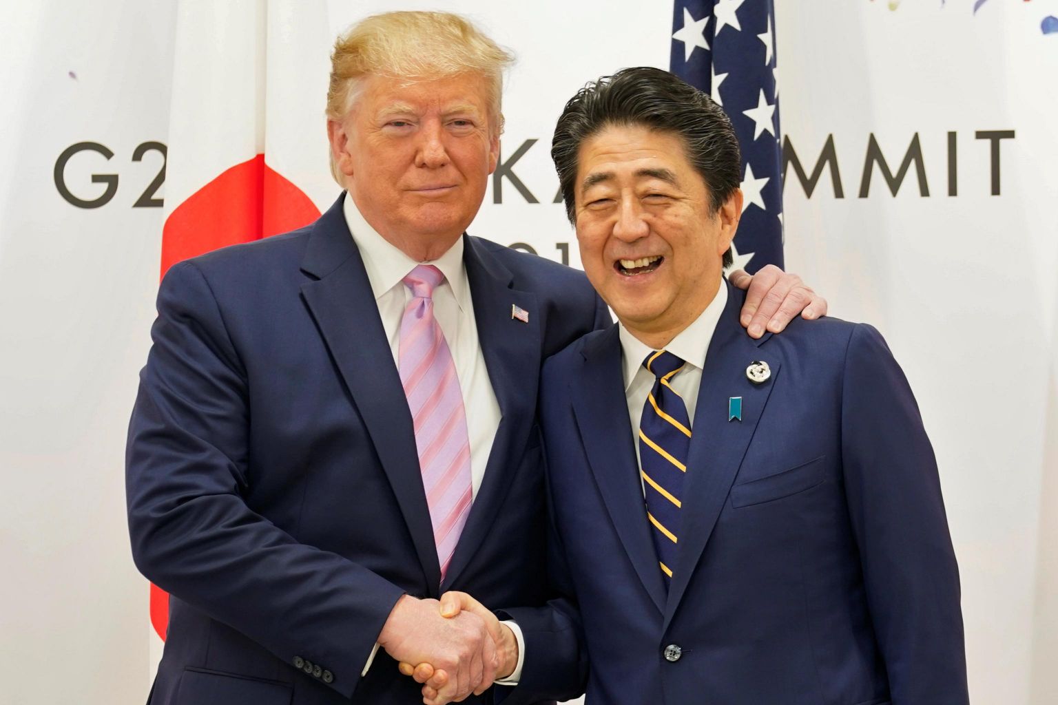 Trump talks trade and defence with Abe at G-20, days after