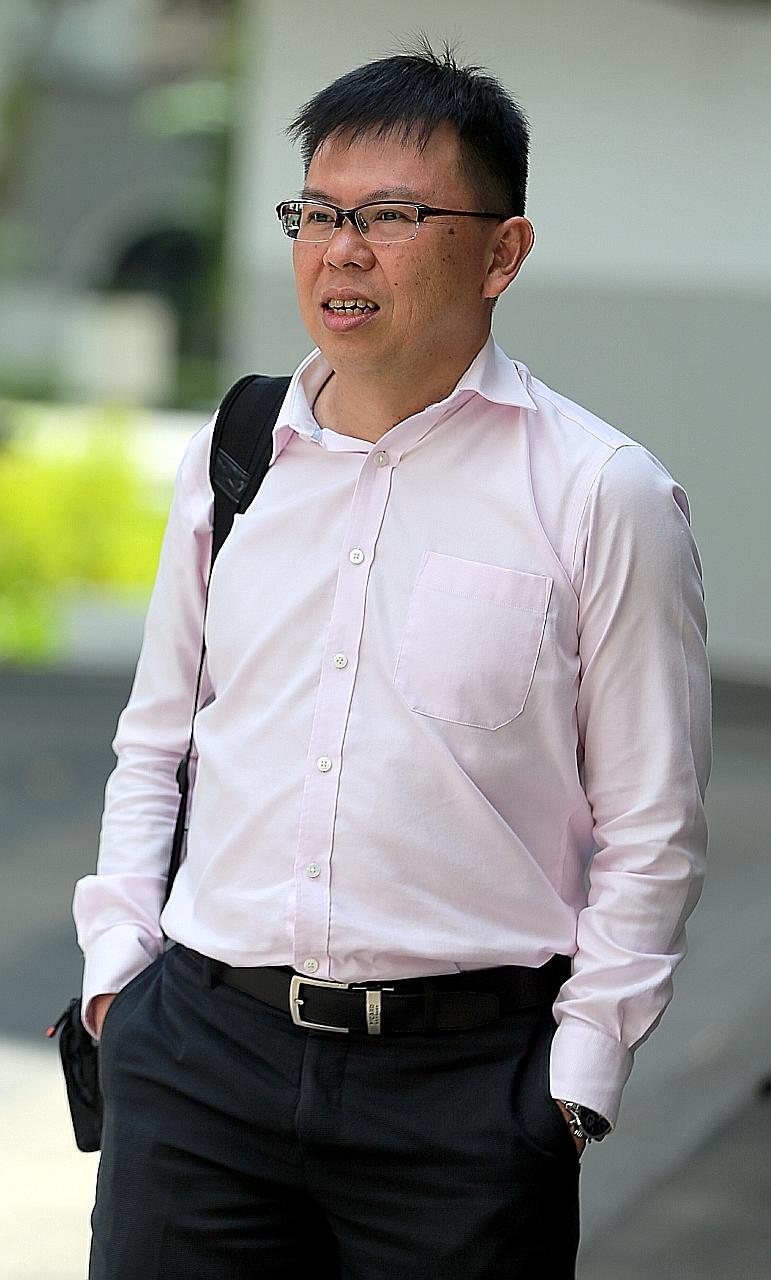 LT Sambo's representative, contracts manager Goh Leong Kiat. The firm admitted to flying the drone on Nov 17, 2017.