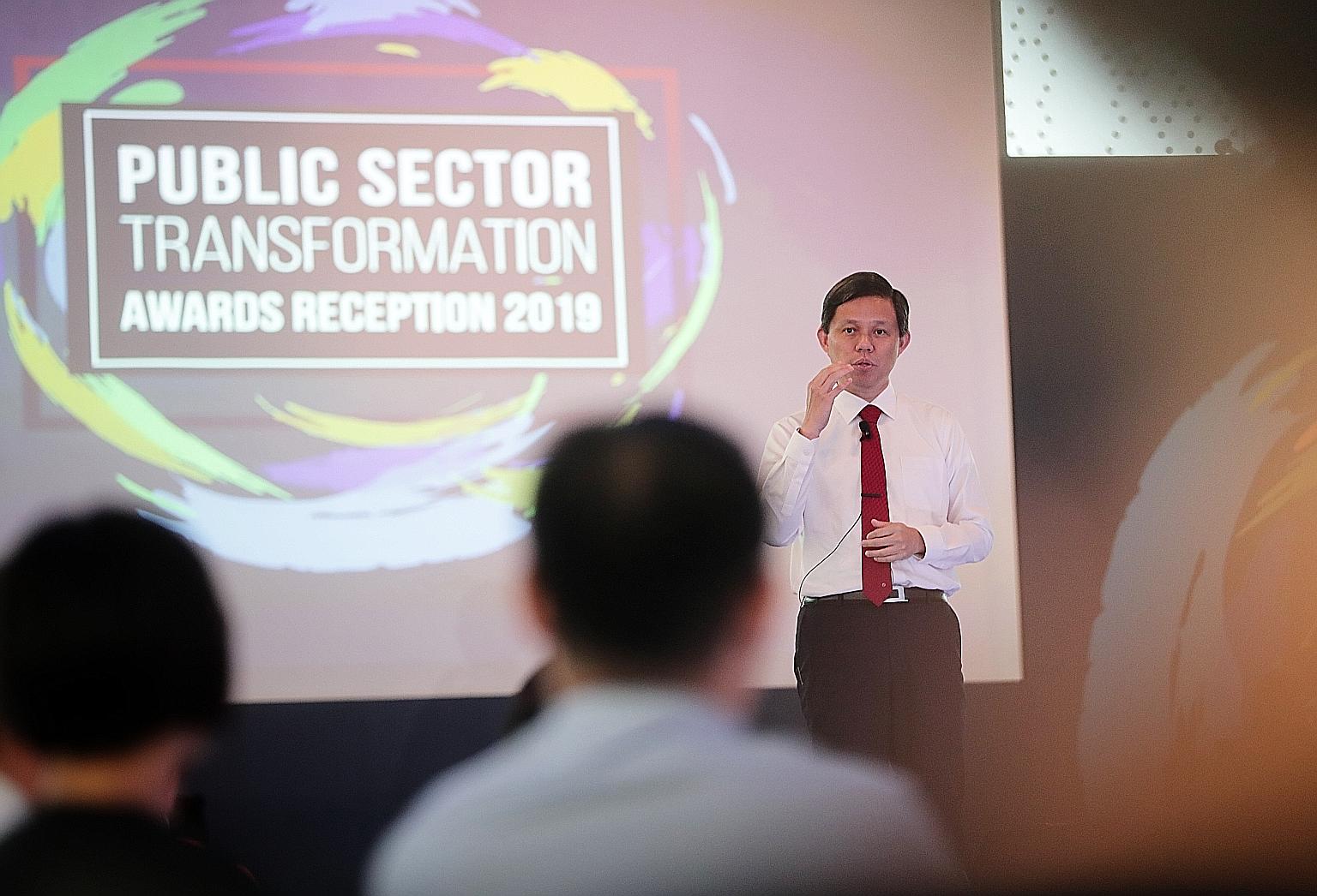 Minister-in-charge of the Public Service Chan Chun Sing, who is also Trade and Industry Minister, said that the biggest challenge for Singapore in the next 10 years will be leadership and relevance. ST PHOTO: KELVIN CHNG