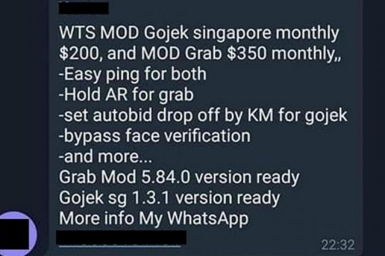 Private-hire drivers caught hacking Grab, Gojek apps to bypass system ...