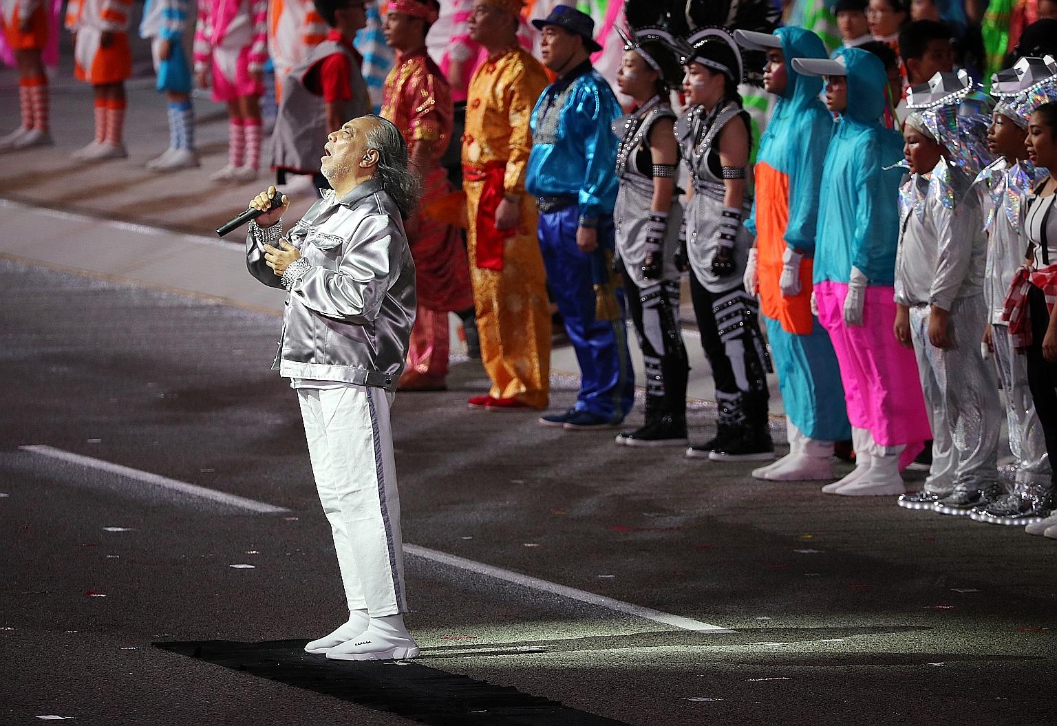 Singapore rock icon Ramli Sarip said he thinks about Singapore's past, present and future when he sings the national anthem. Sharing a video of the performance on Facebook, Defence Minister Ng Eng Hen said Ramli's rendition moved some to tears. ST PH