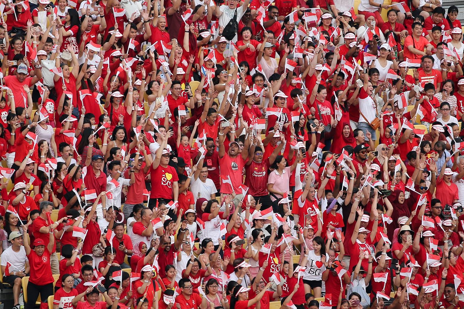 For the 27,000 spectators at the Padang yesterday, the parade was equally about Singapore's aspirations for the future as it was about celebrating the nation's past achievements.