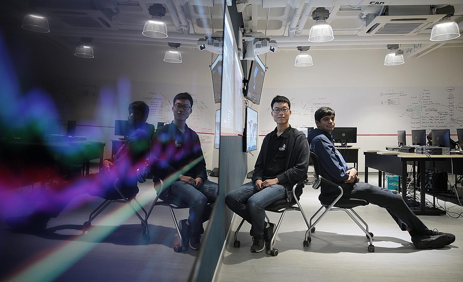 Mr Ravern Koh and Mr Devesh Logendran, who were awarded a gold medal in the team event at the WorldSkills Singapore competition last year, will represent the Republic in Russia. ST PHOTO: JASON QUAH