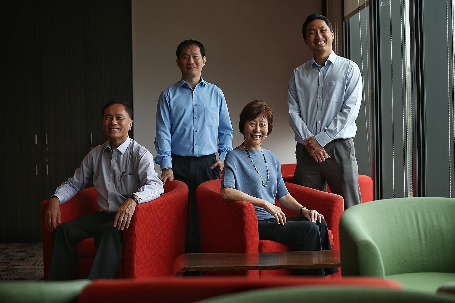 Data from SUSS' Business Intelligence and Analytics Unit can be used by the schools to provide earlier and more targeted support for students who need help with their university work. The unit is headed by Professor Koh Hian Chye (left, seated). With