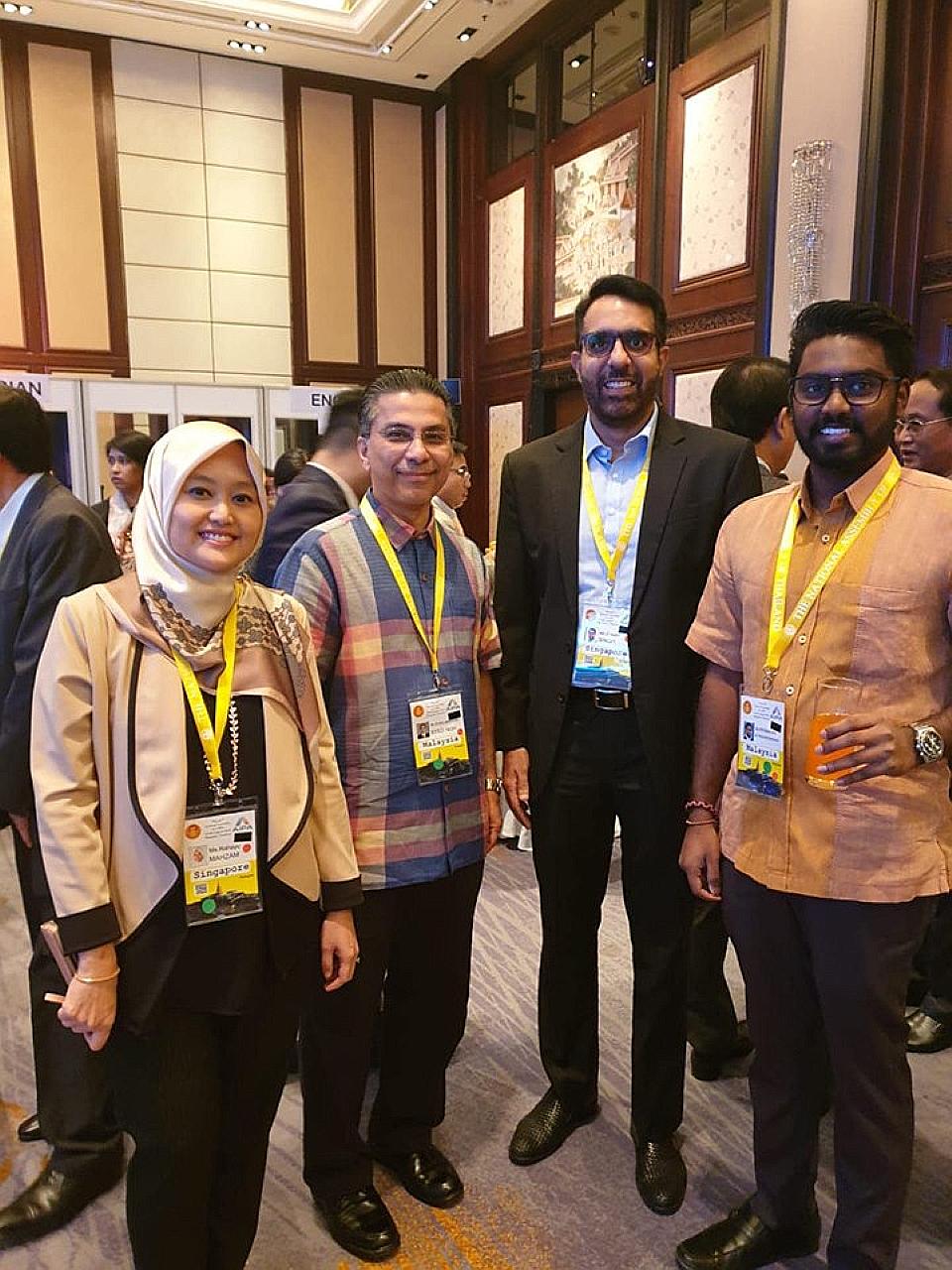 People's Action Party MP Rahayu Mahzam and her Workers' Party counterpart Pritam Singh (third from left) are part of the Singapore delegation at the Asean Inter-Parliamentary Assembly (Aipa) in Bangkok this week. They are among 12 MPs who are attendi