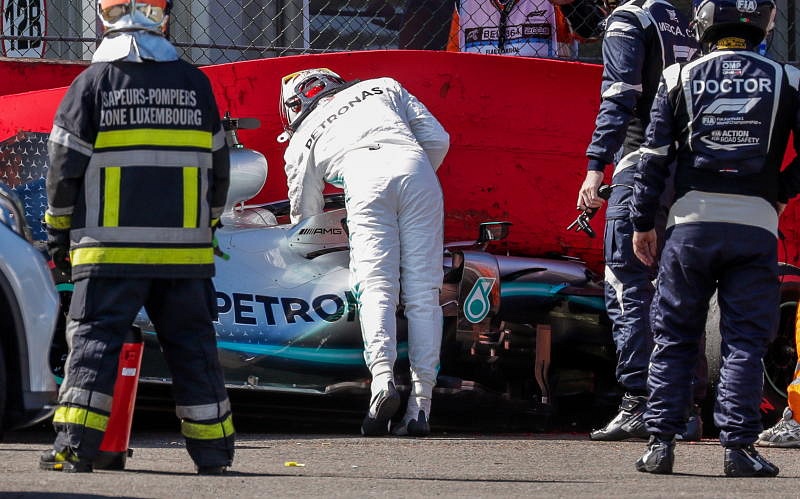 F1: Lewis Hamilton Crashes As Charles Leclerc Tops Final Belgian GP ...