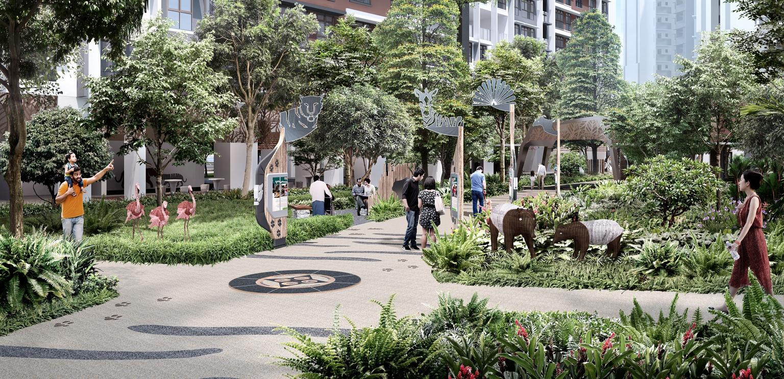 The new Punggol Point Crown housing precinct will have an animal-themed heritage walk dotted with signboards displaying interesting facts about Ponggol Zoo's history, animals and significant visitors.
