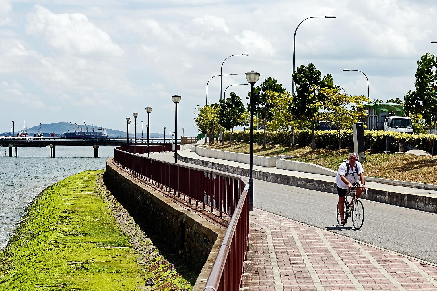 Roads like Nicoll Drive were raised to reduce the impact of flooding as sea levels rise. Prime Minister Lee Hsien Loong has said around $100 billion may be needed to protect Singapore against rising sea levels.
