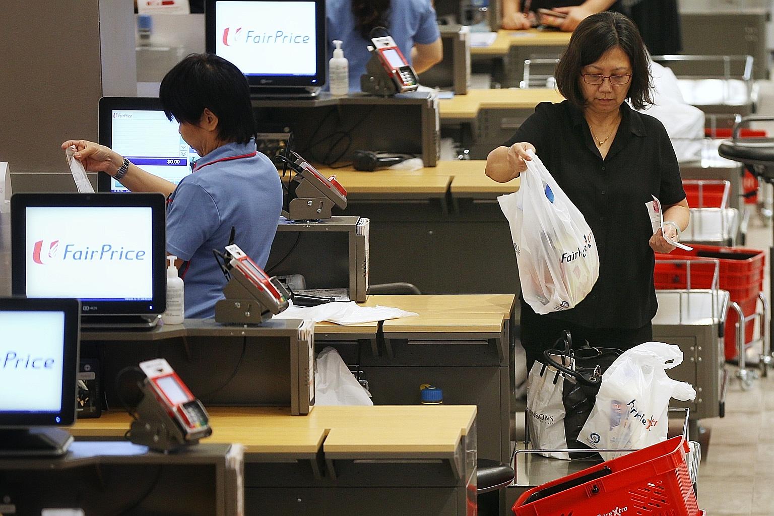 As part of the month-long trial from Sept 16, FairPrice will charge 10 cents or 20 cents per transaction for plastic bags at seven FairPrice and Cheers outlets, and the money will be donated to the Singapore Children's Society and The Straits Times S
