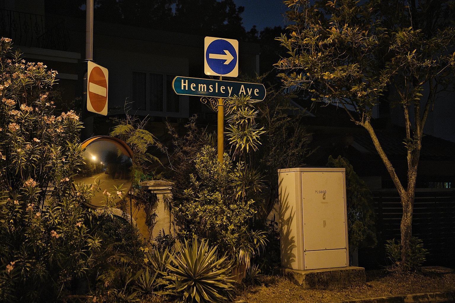 All three cases of locally transmitted Zika virus infection in the cluster in Hemsley Avenue involve residents in the vicinity. ST PHOTO: MARK CHEONG