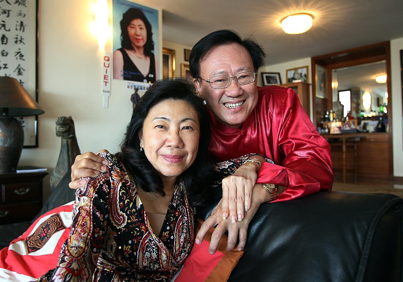 SA Tours' former boss Ng Kong Yeam and his mistress Kay Swee Pin in 2008. He meant to benefit her in his transfer of shares, the court has found.