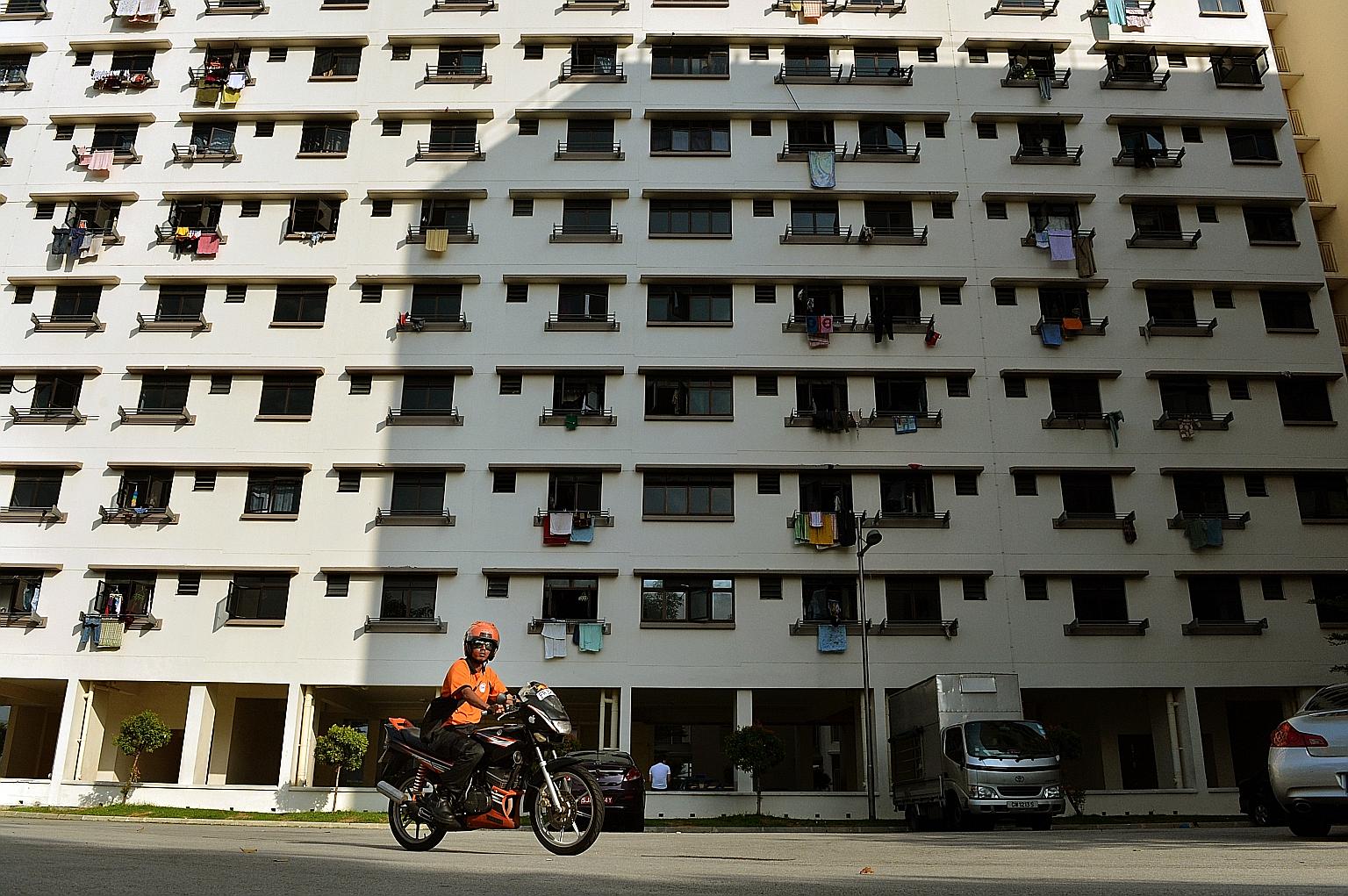 Rental flats in Woodlands. The HDB said requests from households earning more than $1,500 per month are assessed based on the circumstances of each family, such as household size or expenses such as medical needs. ST FILE PHOTO