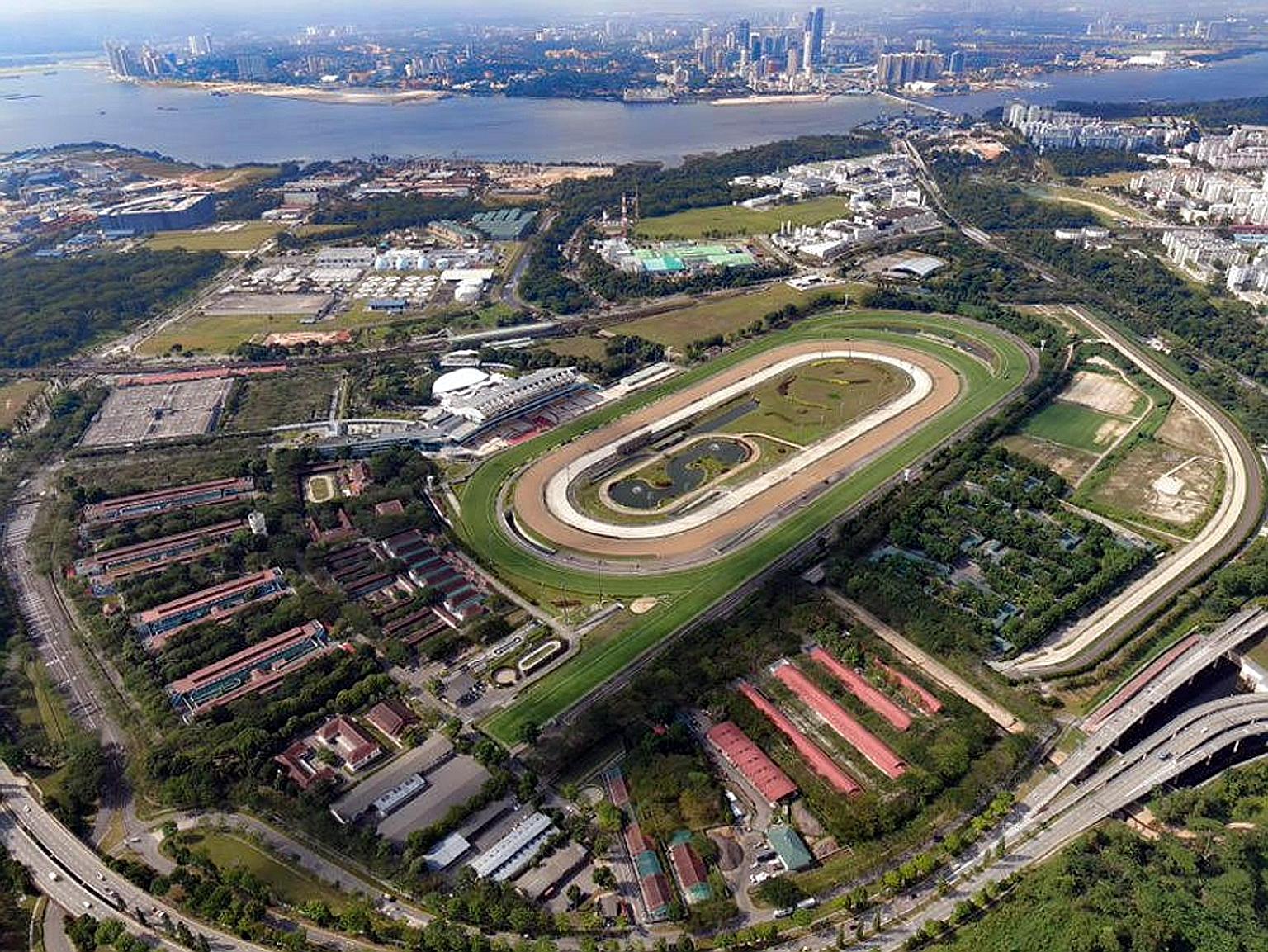 An aerial view of the Singapore Turf Club, which sits on land about the size of 166 football fields. There are no plans to scrap the racecourse.