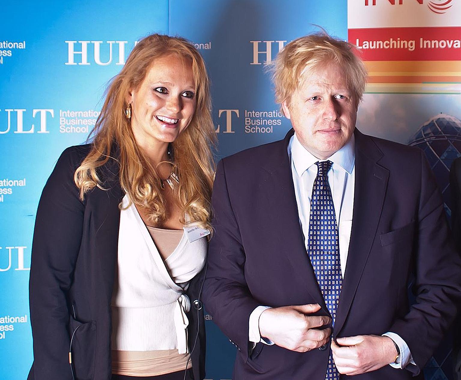 Ms Jennifer Arcuri with Mr Boris Johnson, then London Mayor, at the Innotech Summit in July 2013.