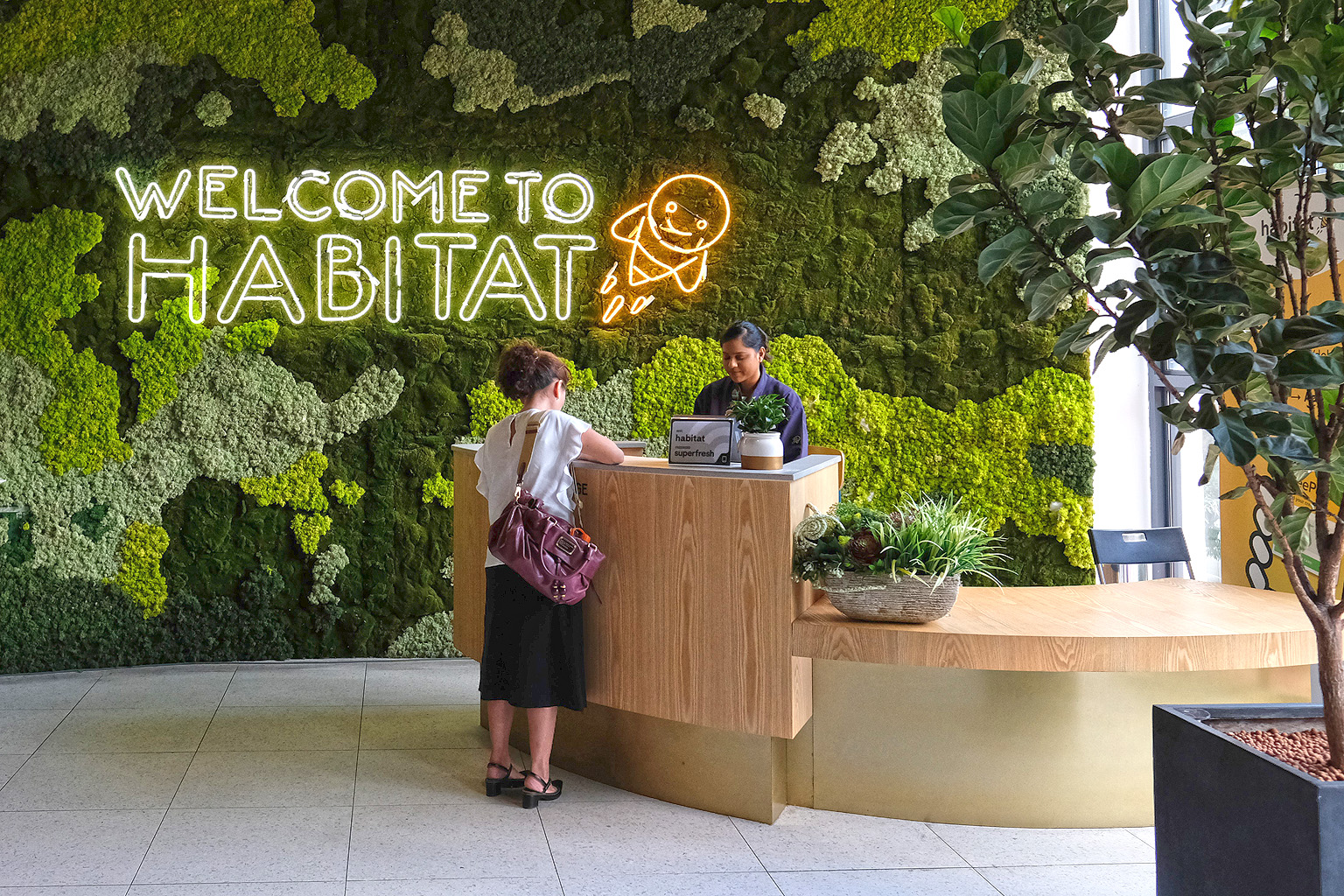 Habitat supermarket's food-hall section has been refreshed, with a Korean fried chicken store, a hidden bar and a Japanese rice-bowl joint among the recent additions.